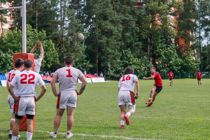 Победа "ВВА-Подмосковье-м" в чемпионате молодежных команд по регби в Монино