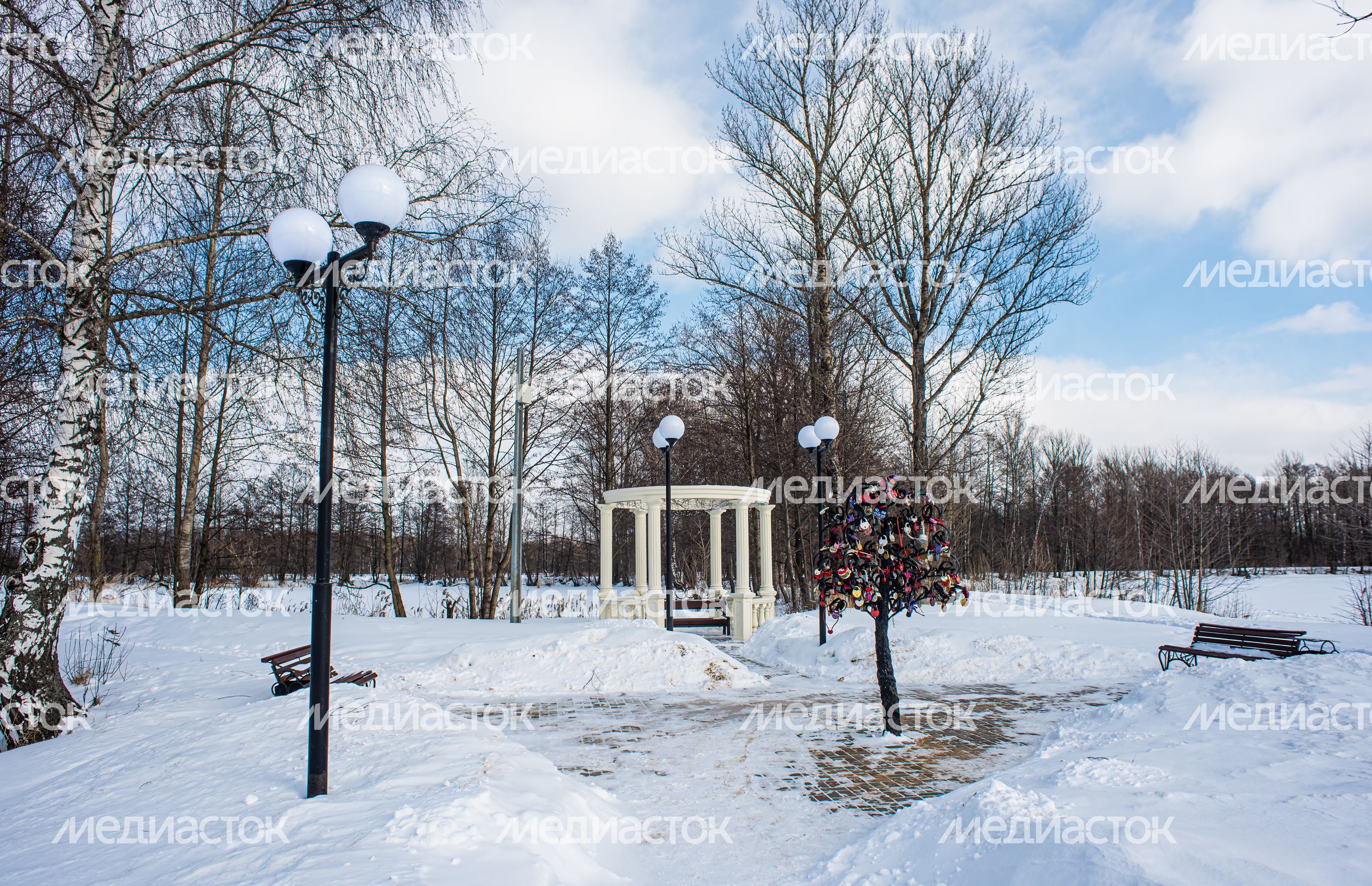 Зимние виды города Электрогорск