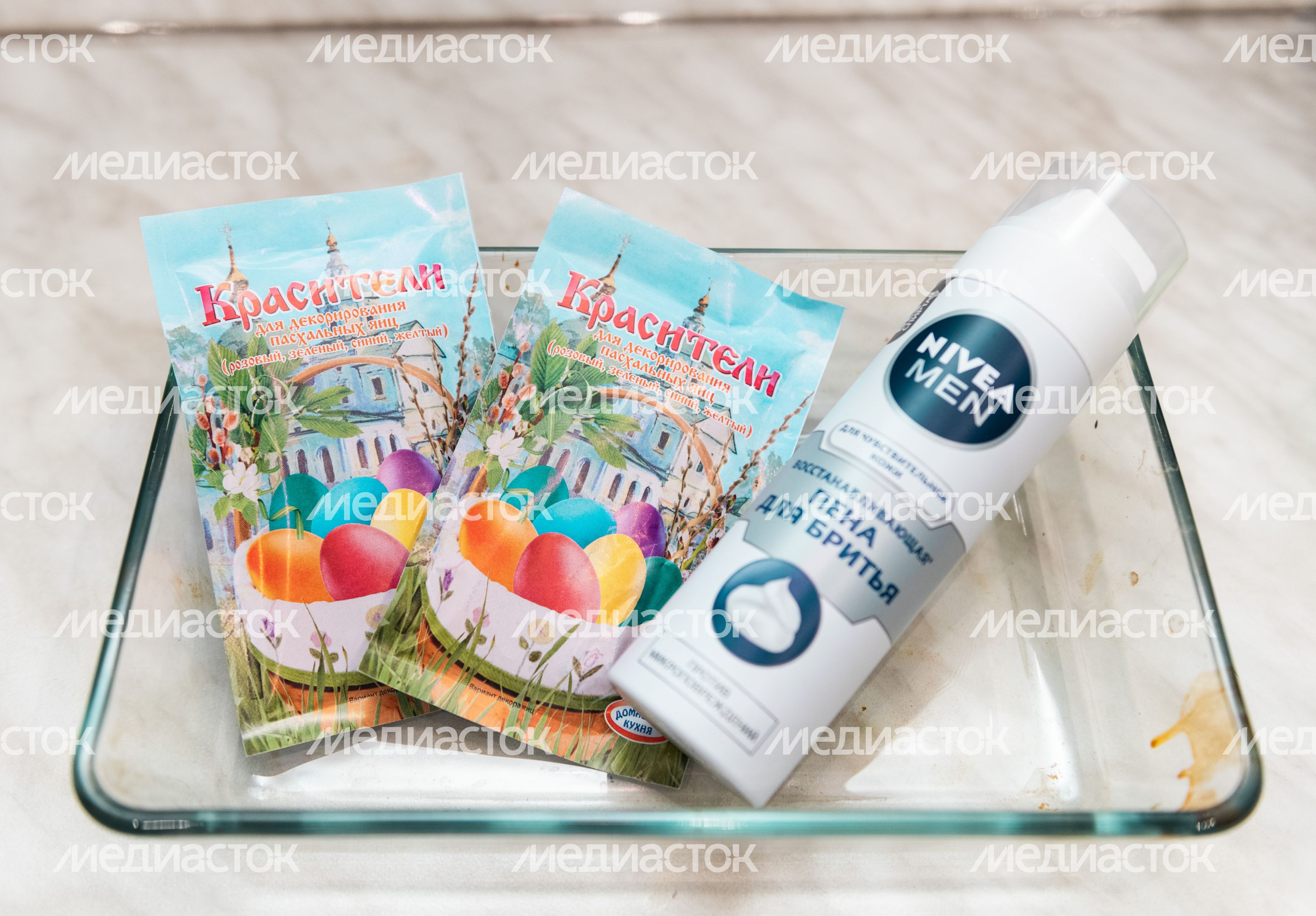 Эксперимент РИАМО по окраске яиц к Пасхе