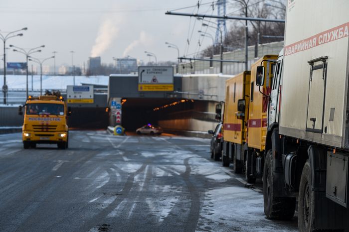 Тушинский тоннель затопило в Москве