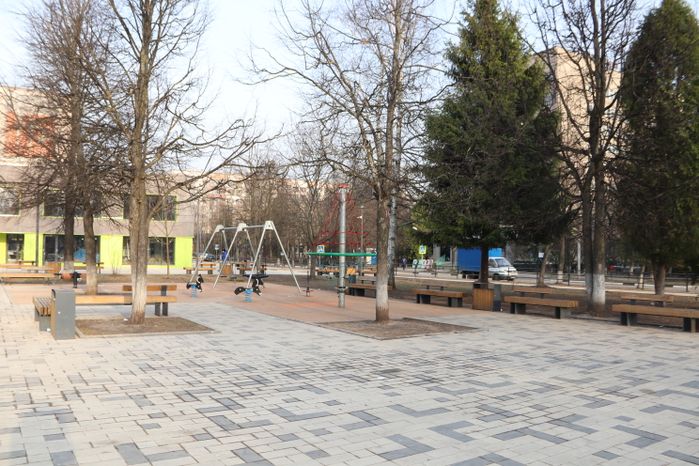 Благоустройство Голубиной площади в Краснознаменске