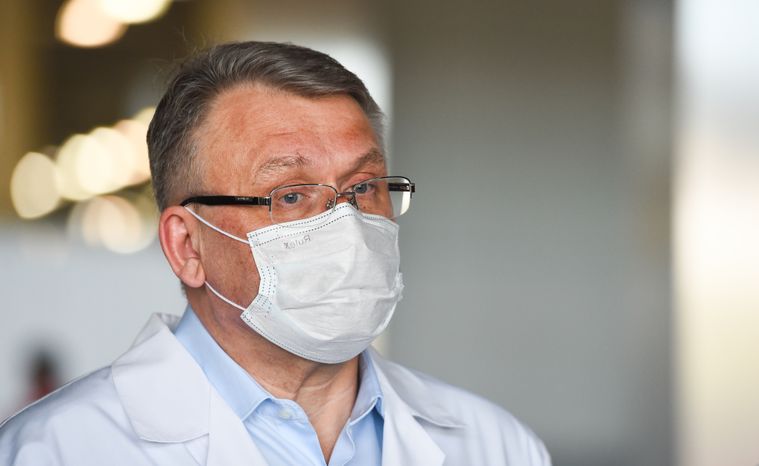 Госпиталь для пациентов с коронавирусом в «Крокус Экспо»