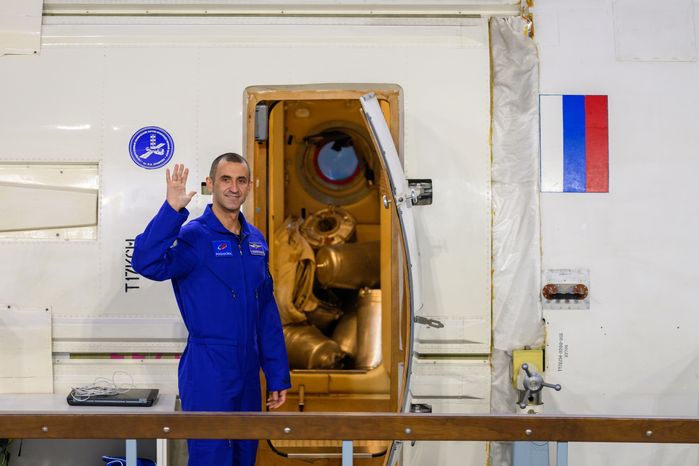Космонавт Роскосмоса Сергей Тетерятников на комплексной тренировке в Центре подготовки космонавтов Звездного городка