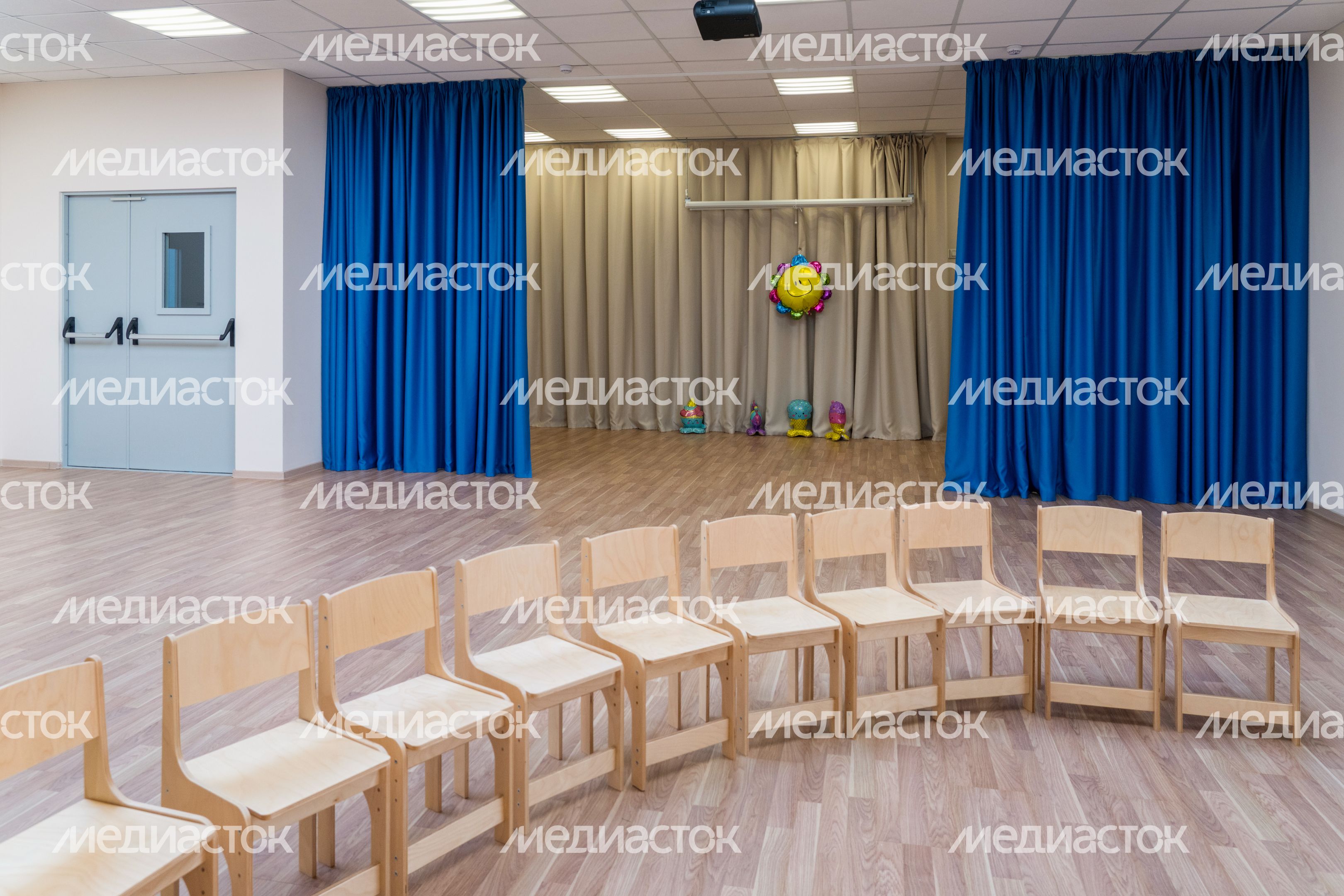 Музыкальный зал в новом детском саду «Карамелька» в ЖК «Ильинойс» Красногорска