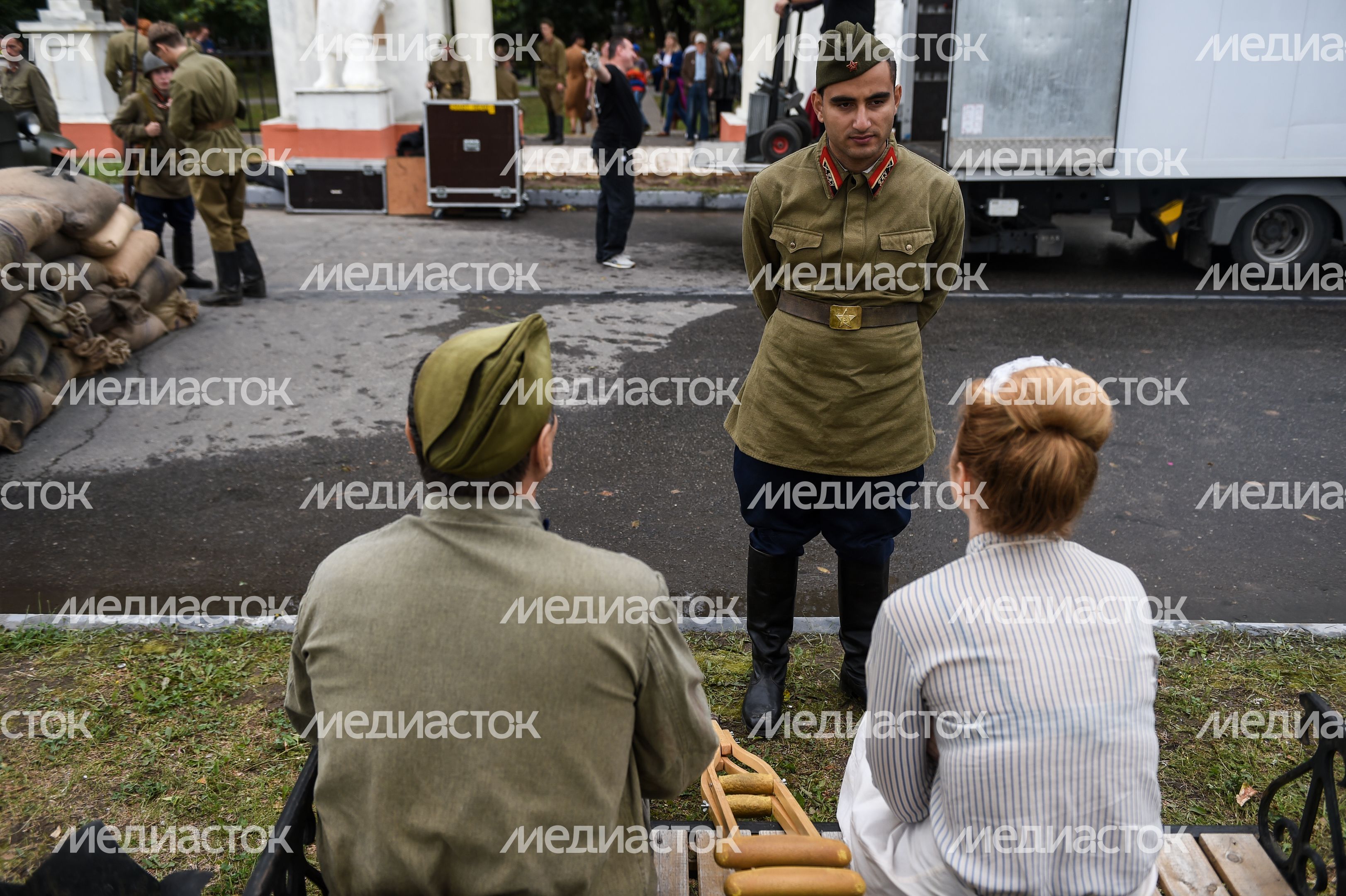 Андрей Воробьев посетил съемочную площадку фильма Ильинский Рубеж