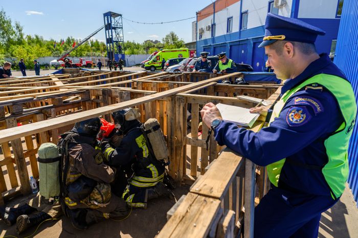 Соревнования спасателей в Ногинске Богородского округа