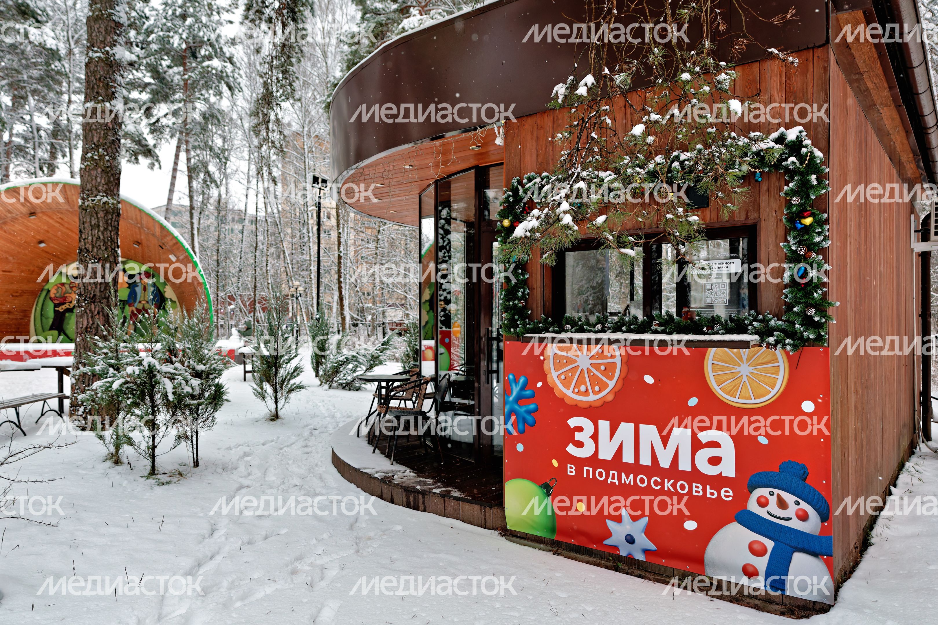 Экопарк «Губайловский» в Красногорске зимой Экопарк «Губайловский» в Красногорске зимой