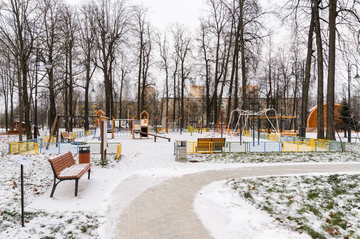 Лобня. Парк «Киово». Зима