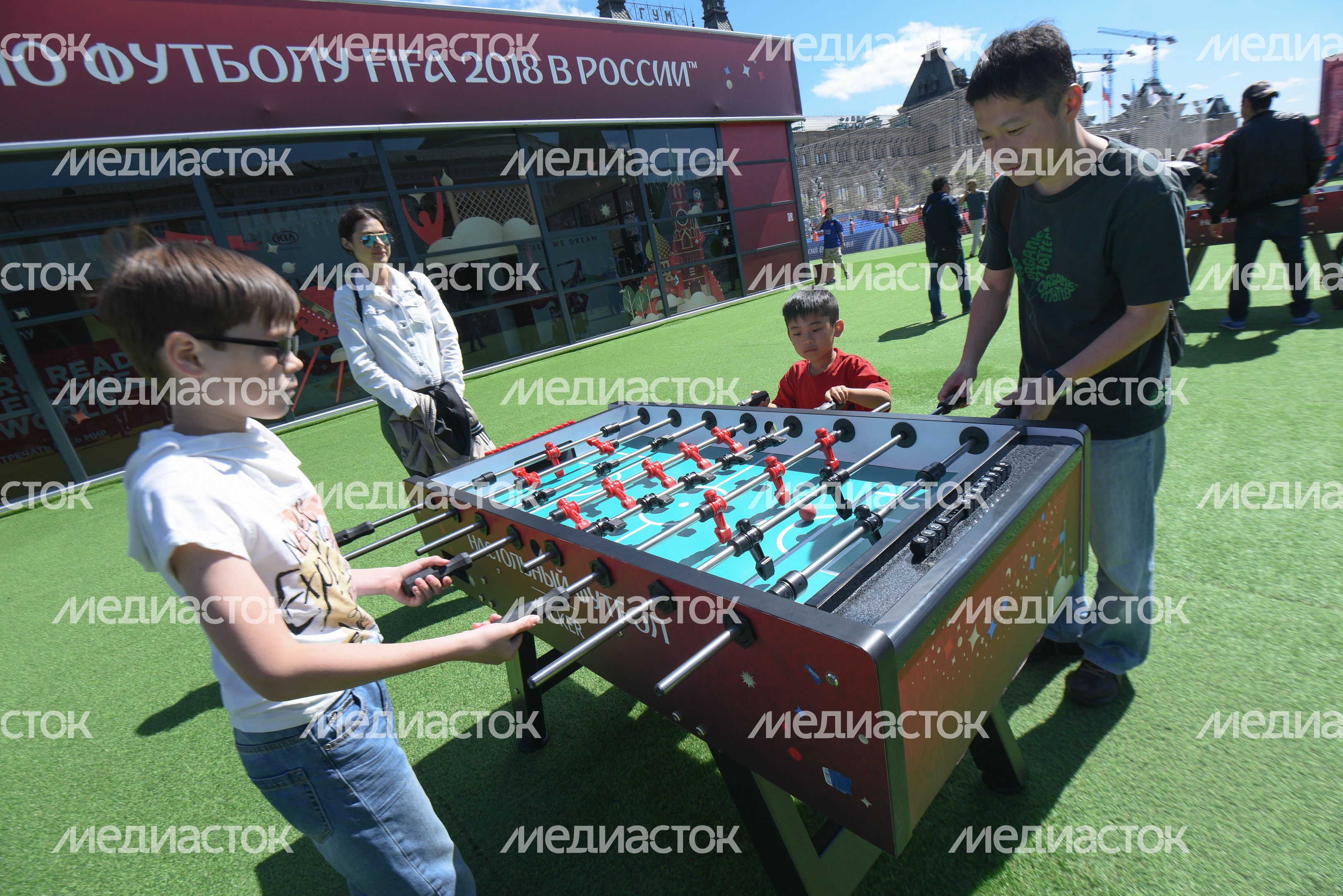 Футбольный парк на Красной площади в Москве