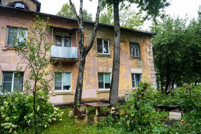 Аварийные дома в подольском  посёлке Южный