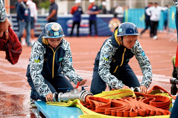 Женская сборная Казахстана завоевала бронзу в общем зачете на XI Чемпионате мира по пожарно-спасательному спорту