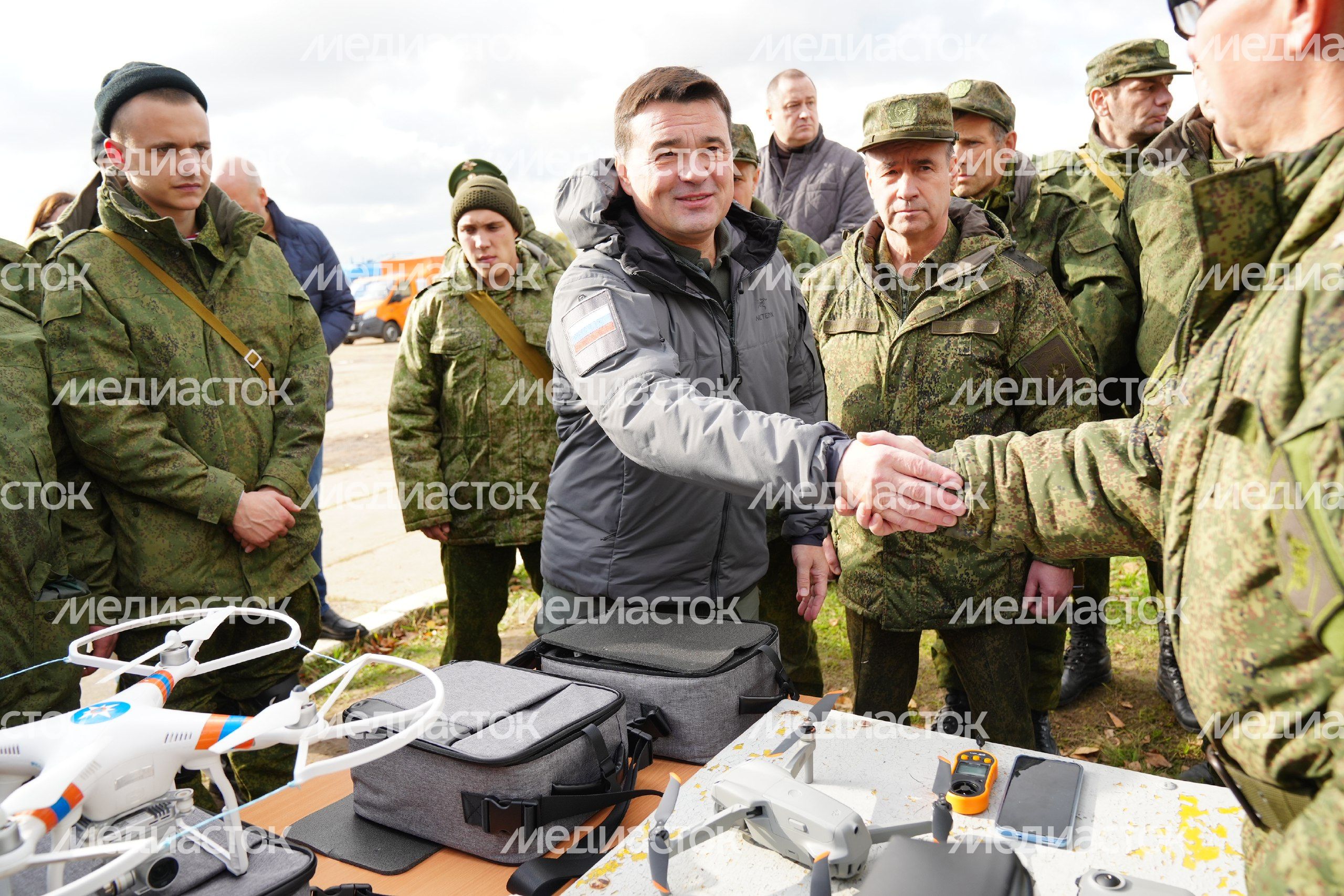 Посещение мобилизационного пункта в Серпухове Губернатором Подмосковья