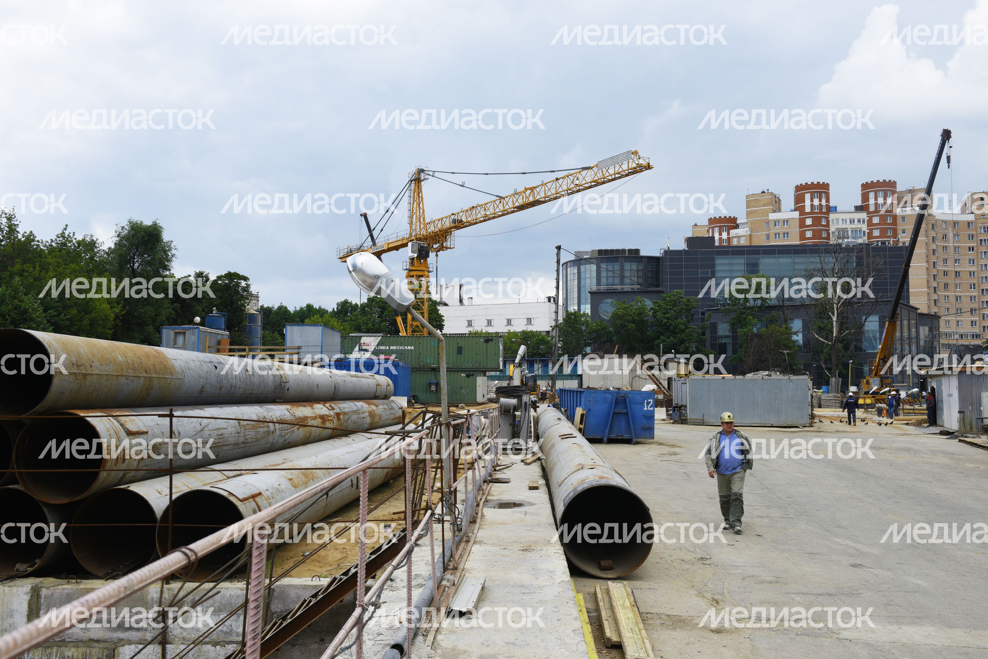 Строительство станции Московского метрополитена «Петровский парк»
