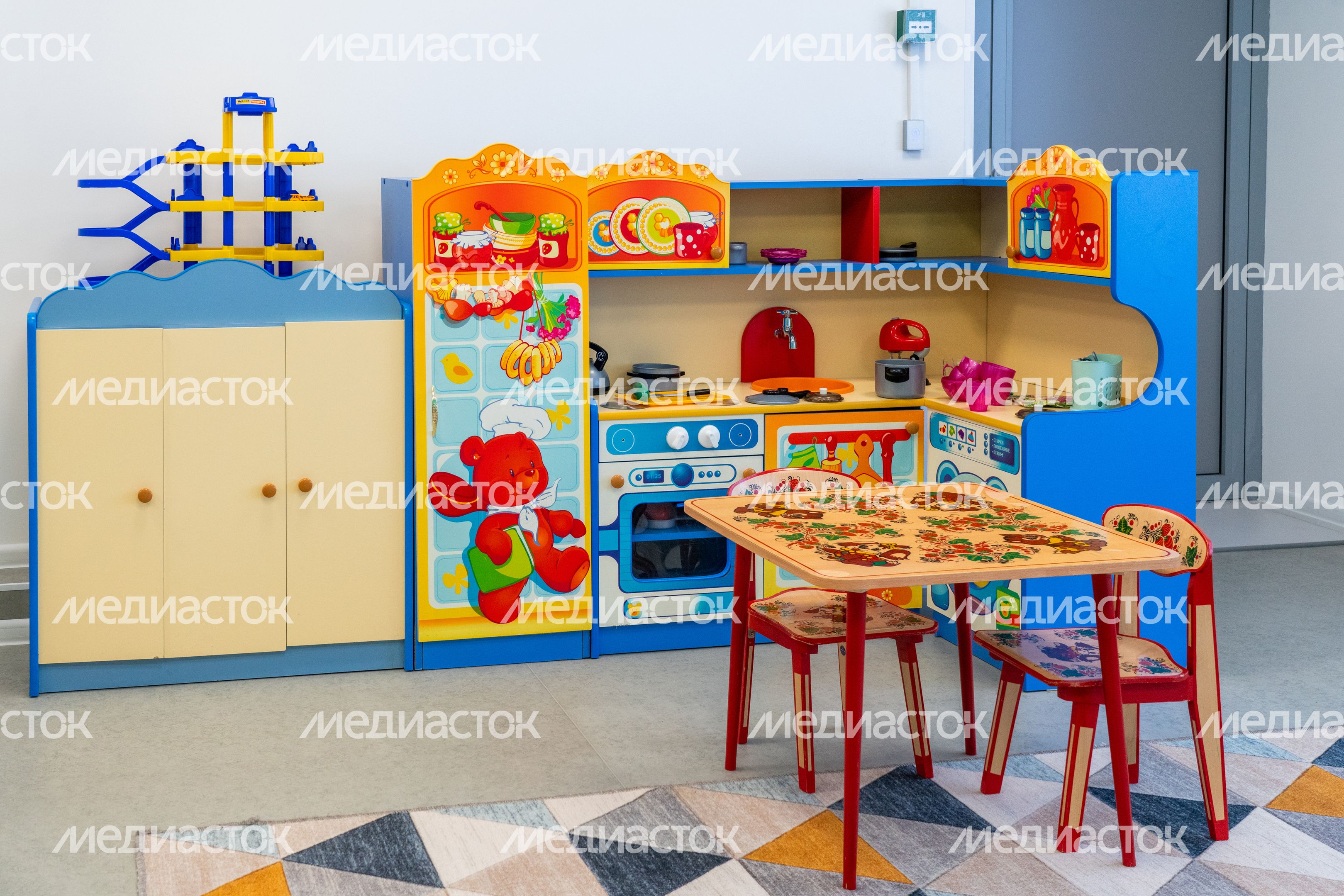 Игровая комната в детском саду поселка Колюбакино Рузского округа после капитального ремонта