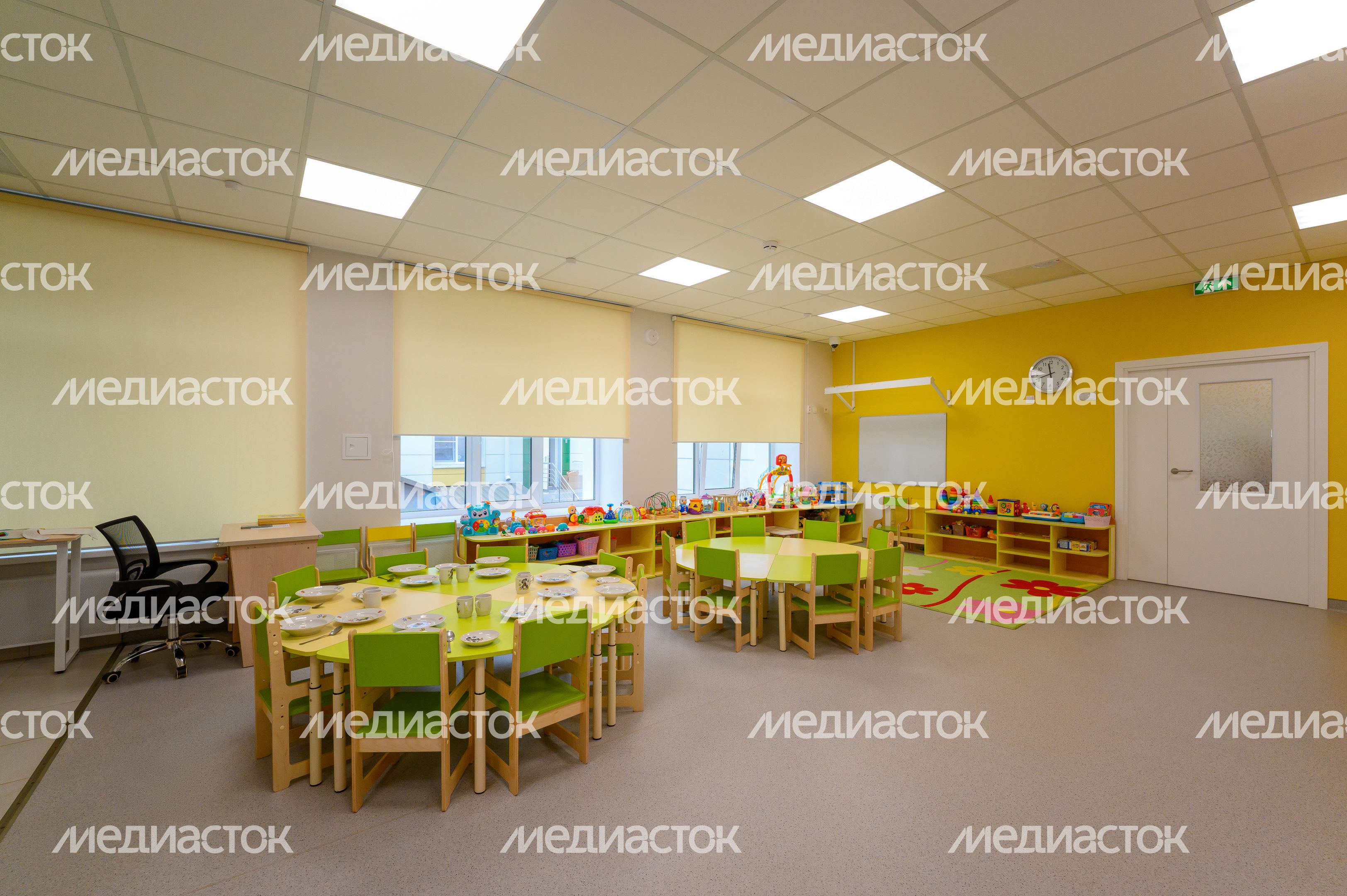 Игровая зона для малышей в детском саду на улице Глинкина в микрорайоне Юбилейный города Королев после капремонта