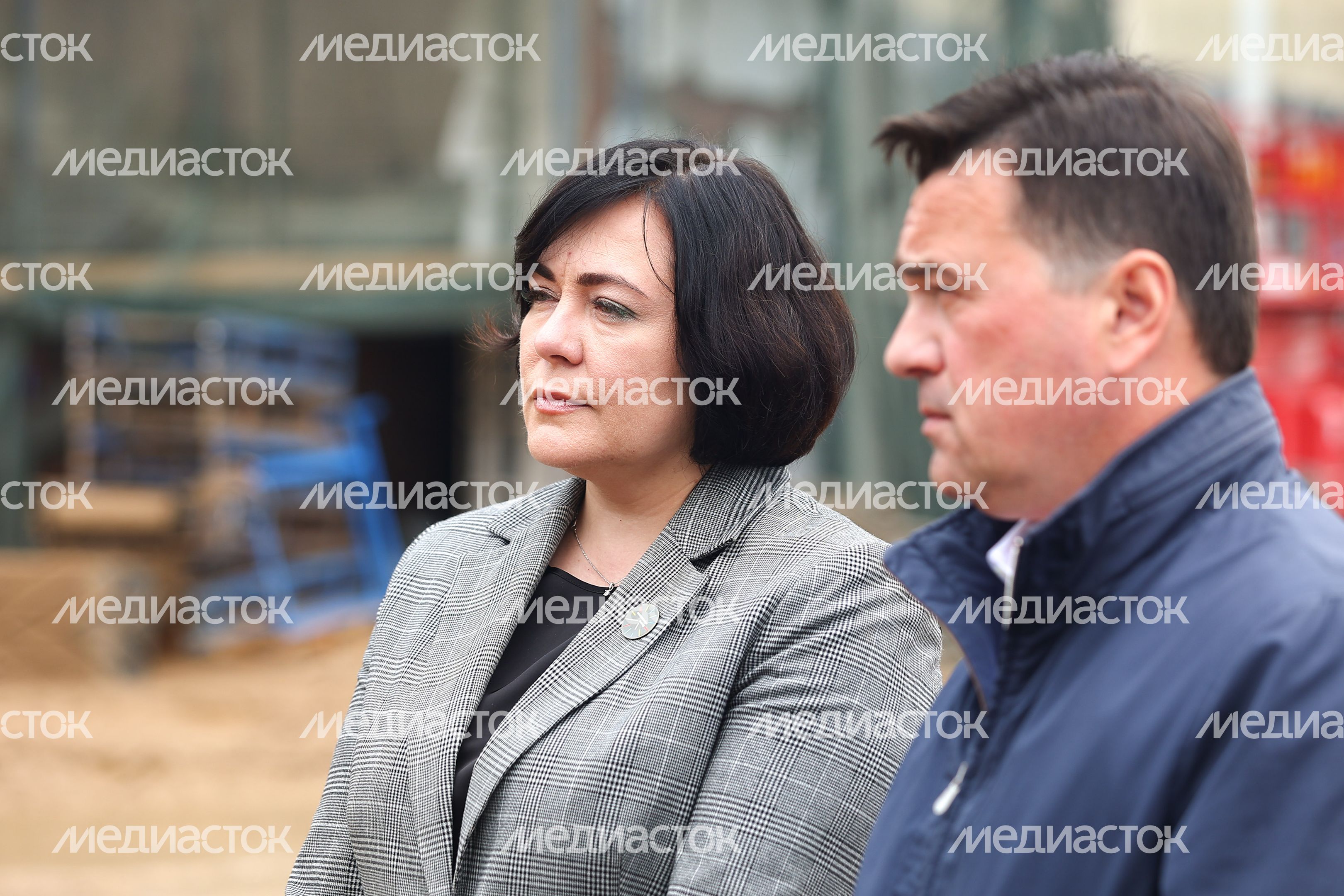 Проверка хода строительства технолицея имени Долгих в Истре Губернатором Подмосковья