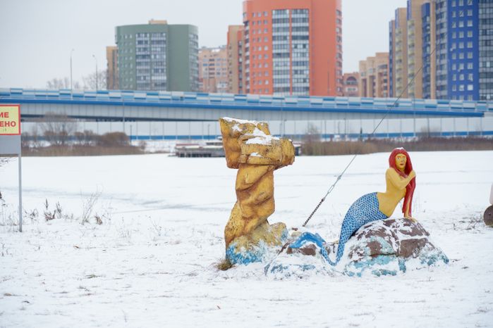 Дубна. Парк семейного отдыха. Зима