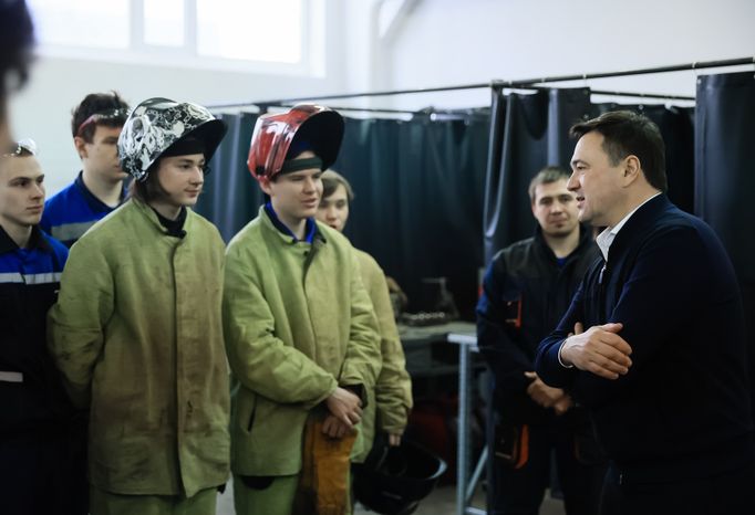 Посещение Губернатором Павлово-Посадского Техникума