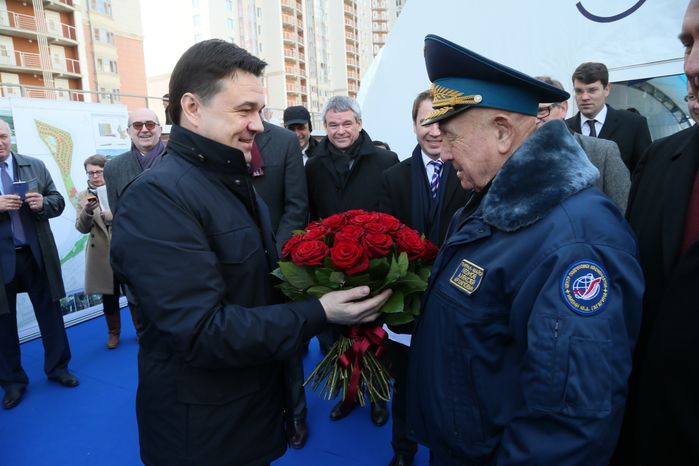 Открытие Аллеи Космонавтов в Красногорске