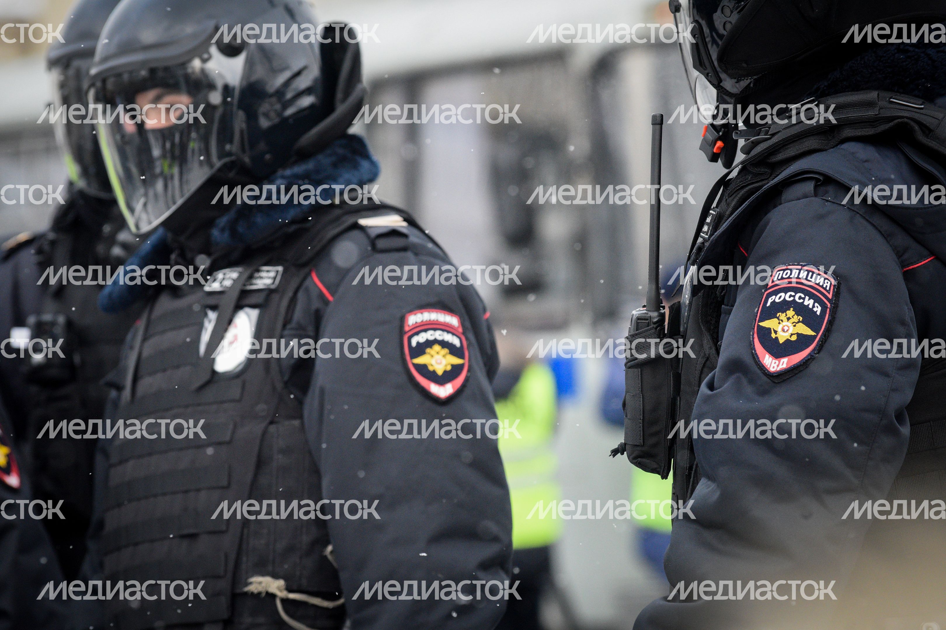 Охрана общественного порядка сотрудниками полиции в Москве