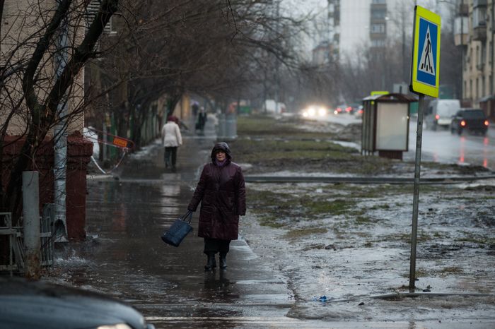 Сильный дождь в Москве