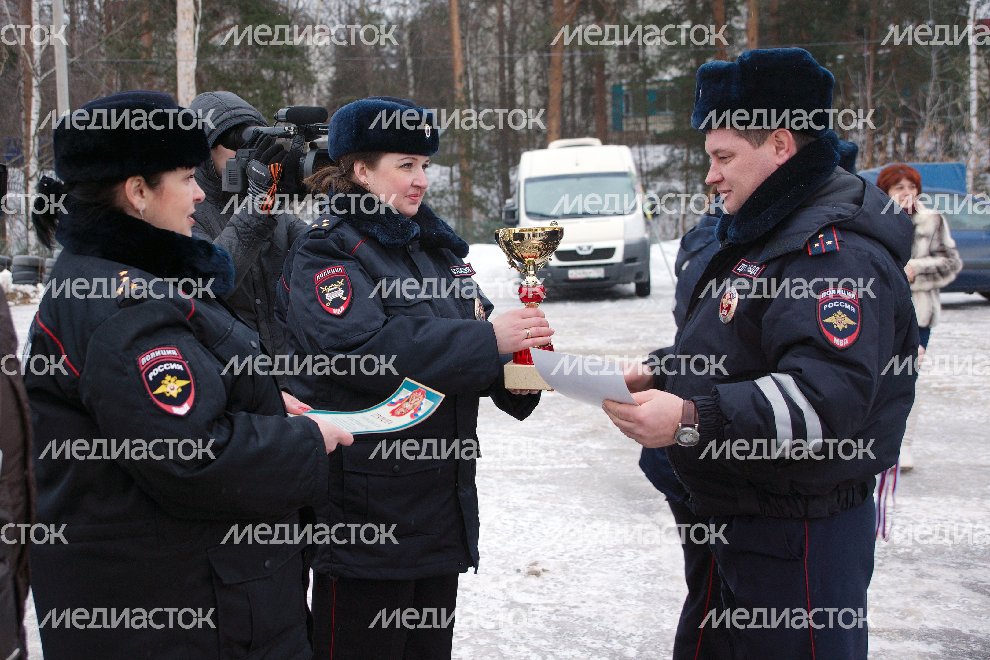 Соревнования сотрудников ГИБДД в Пушкино