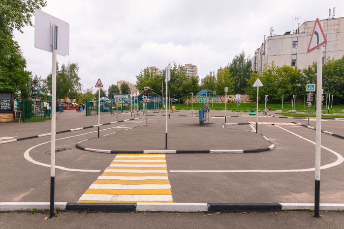 Автогородок в Центральном городском парке Реутова
