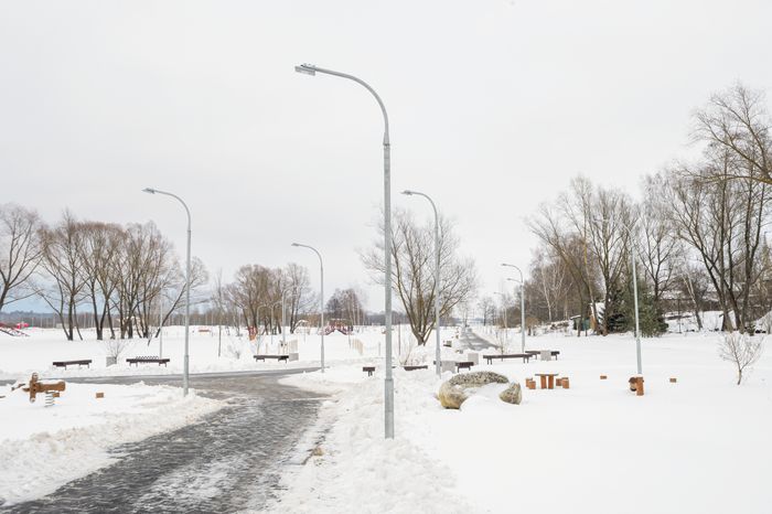 Бронницы. Парк «Бронницкий луг». Зима