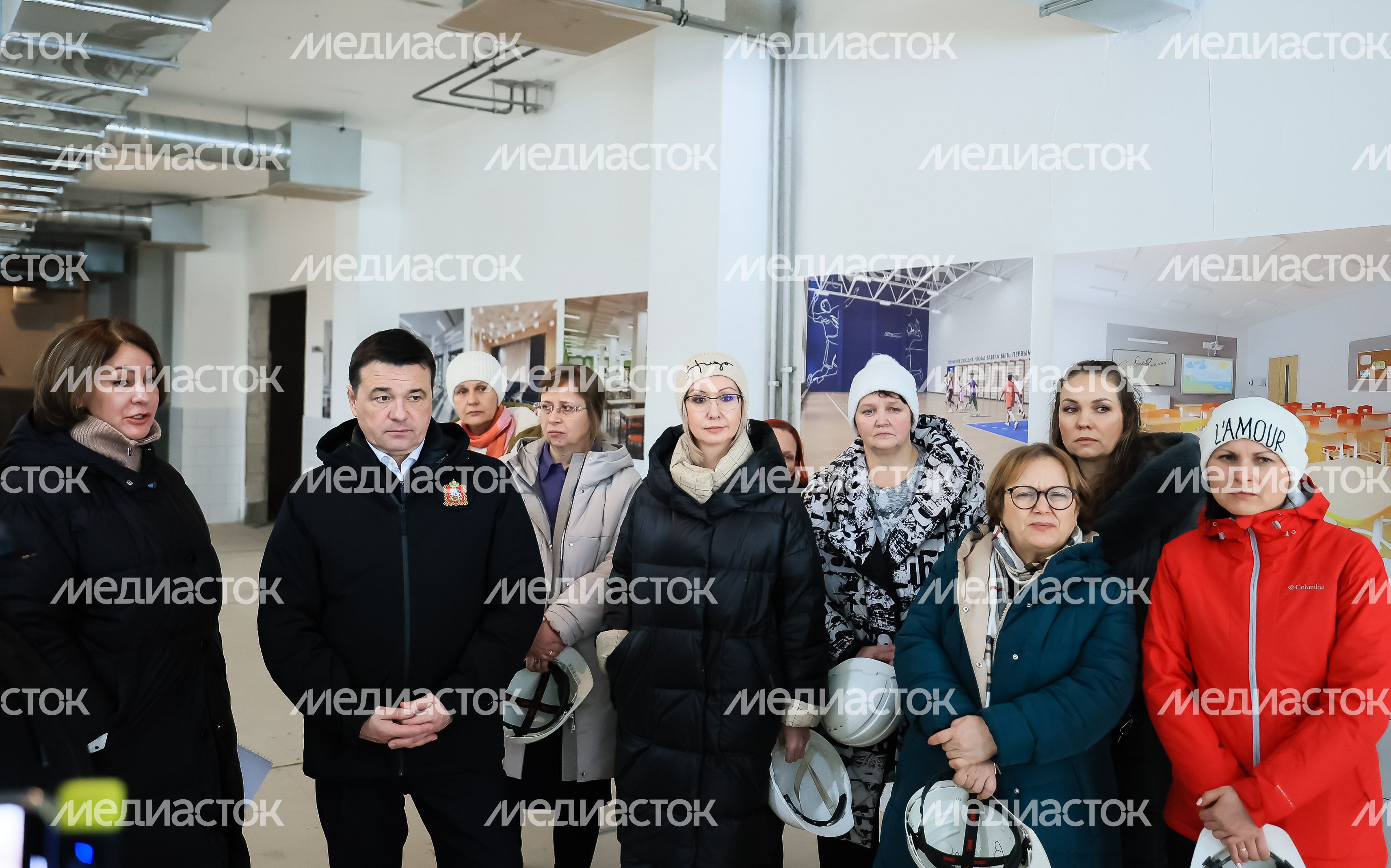 Проверка губернатором строительства школы в Люберцах
