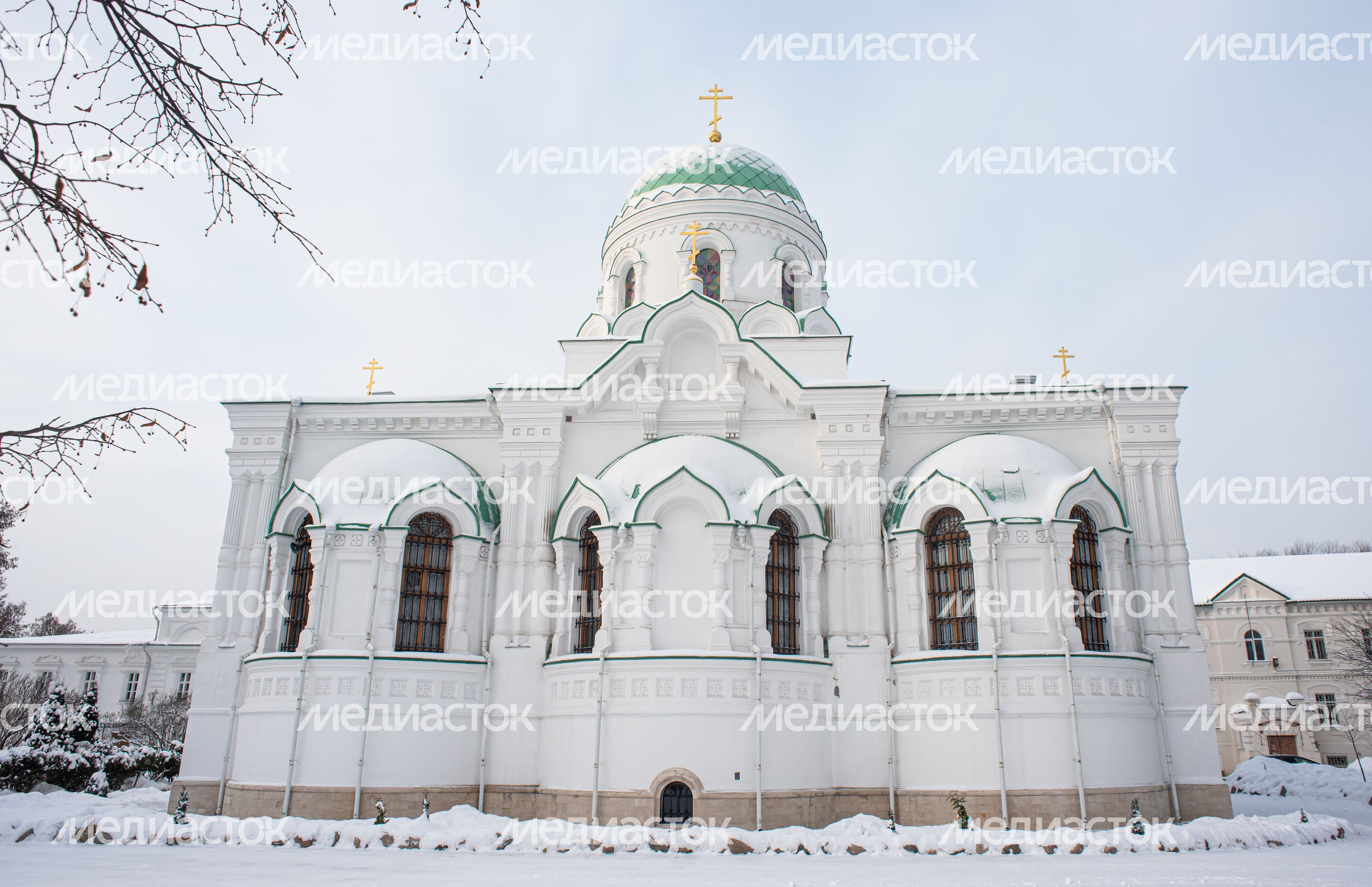 Зимние виды Николо-Берлюковской пустыни