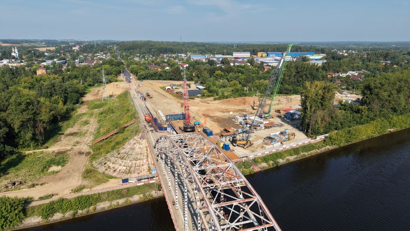Возведение нового Рогачевского моста в Дмитрове