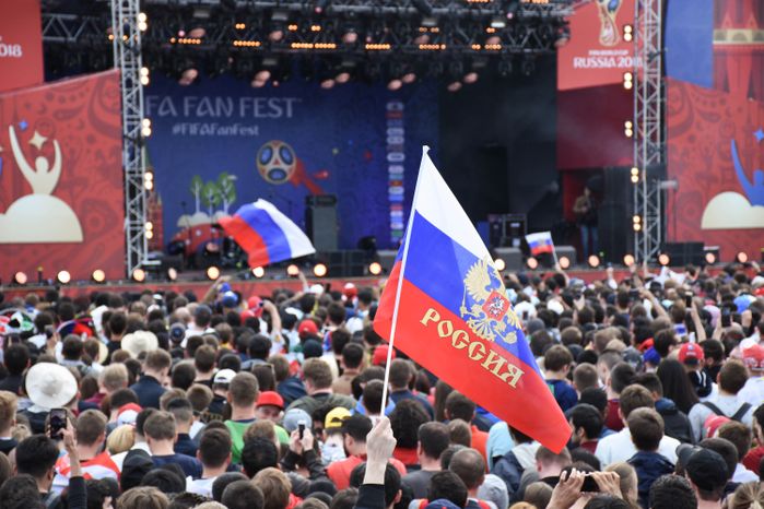 Открытие Чемпионата мира по футболу в Москве на Воробьёвых горах