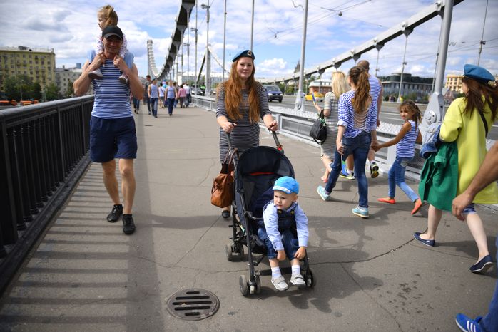 Празднование Дня ВДВ в Москве