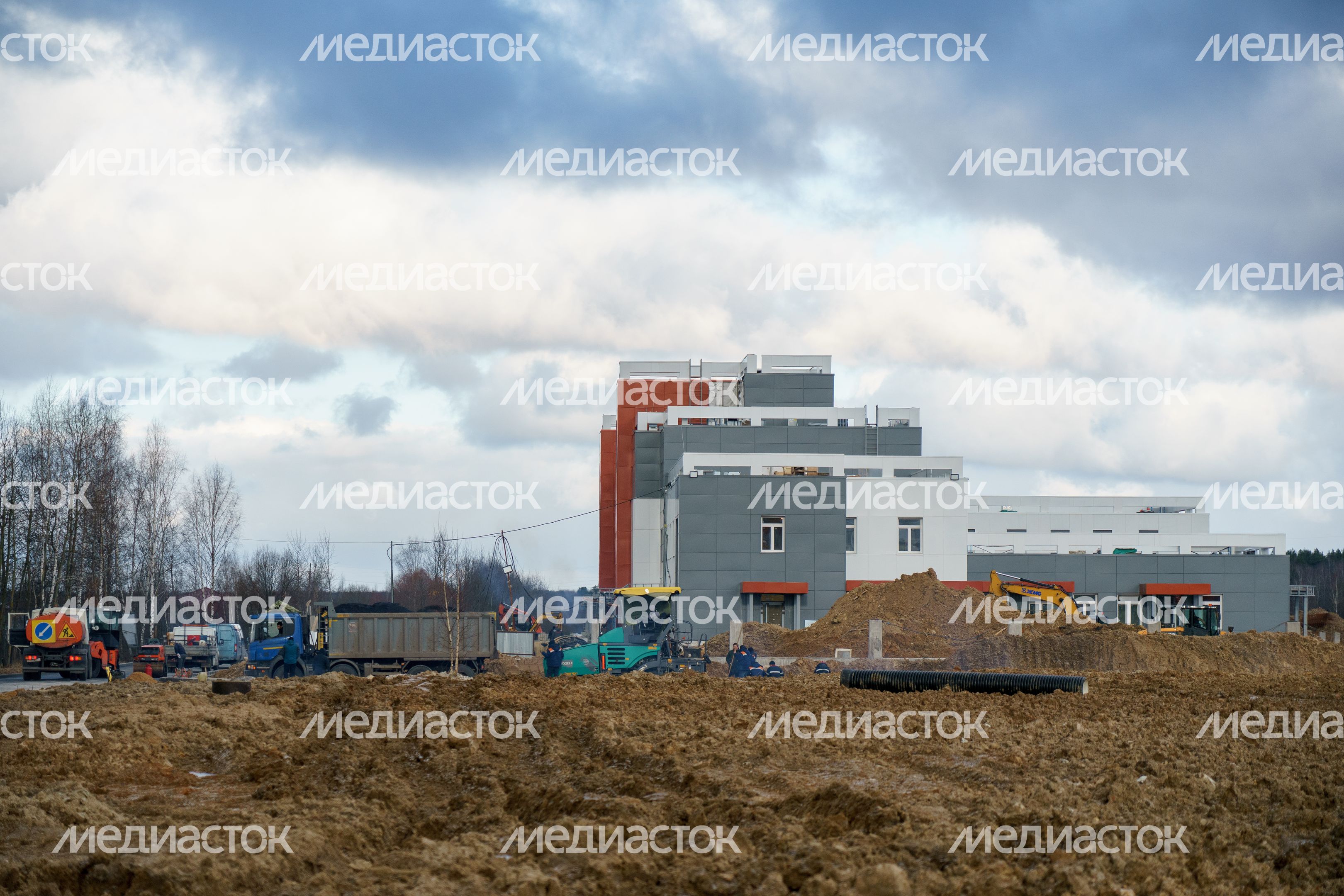 Серпухов. Строительство поликлиники. Ноябрь 2023 г.