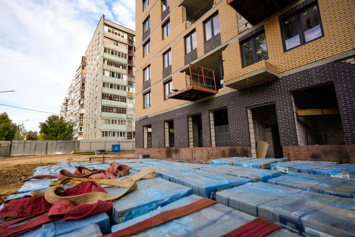 Строящийся МКД на ул. Чайковского в Ступино