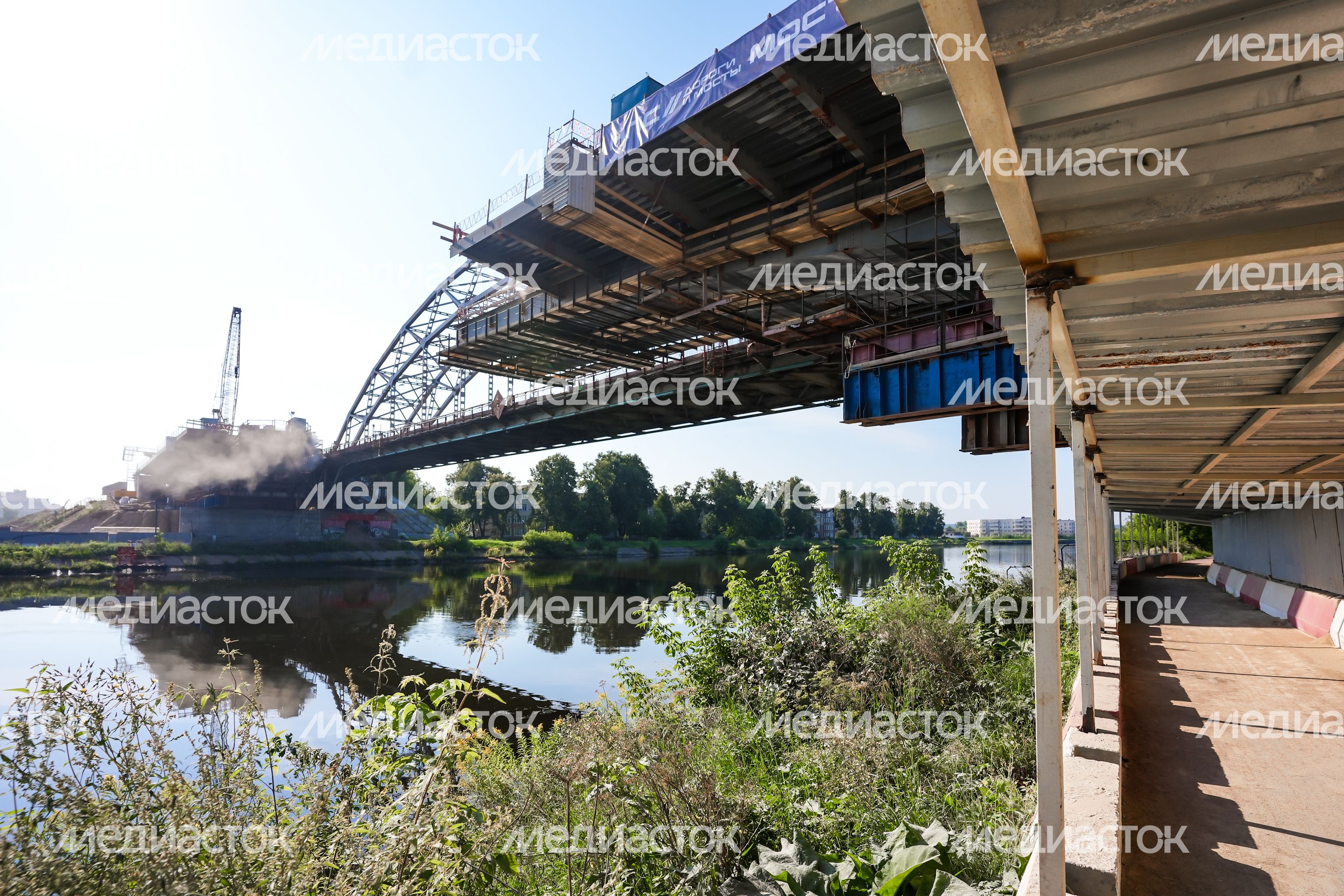 Возведение нового Рогачевского моста в Дмитрове