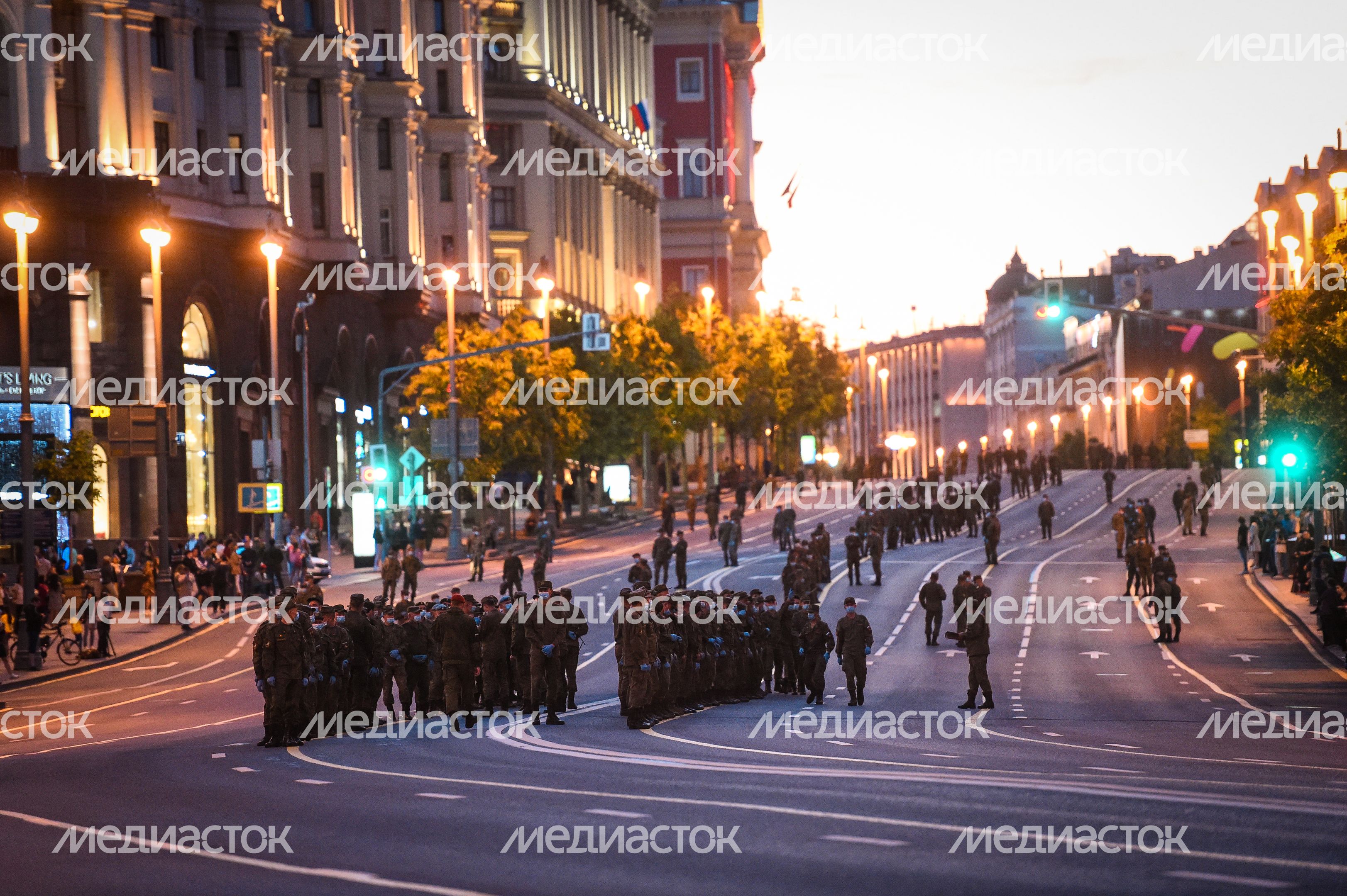 Пешая репетиция парада Победы в Москве