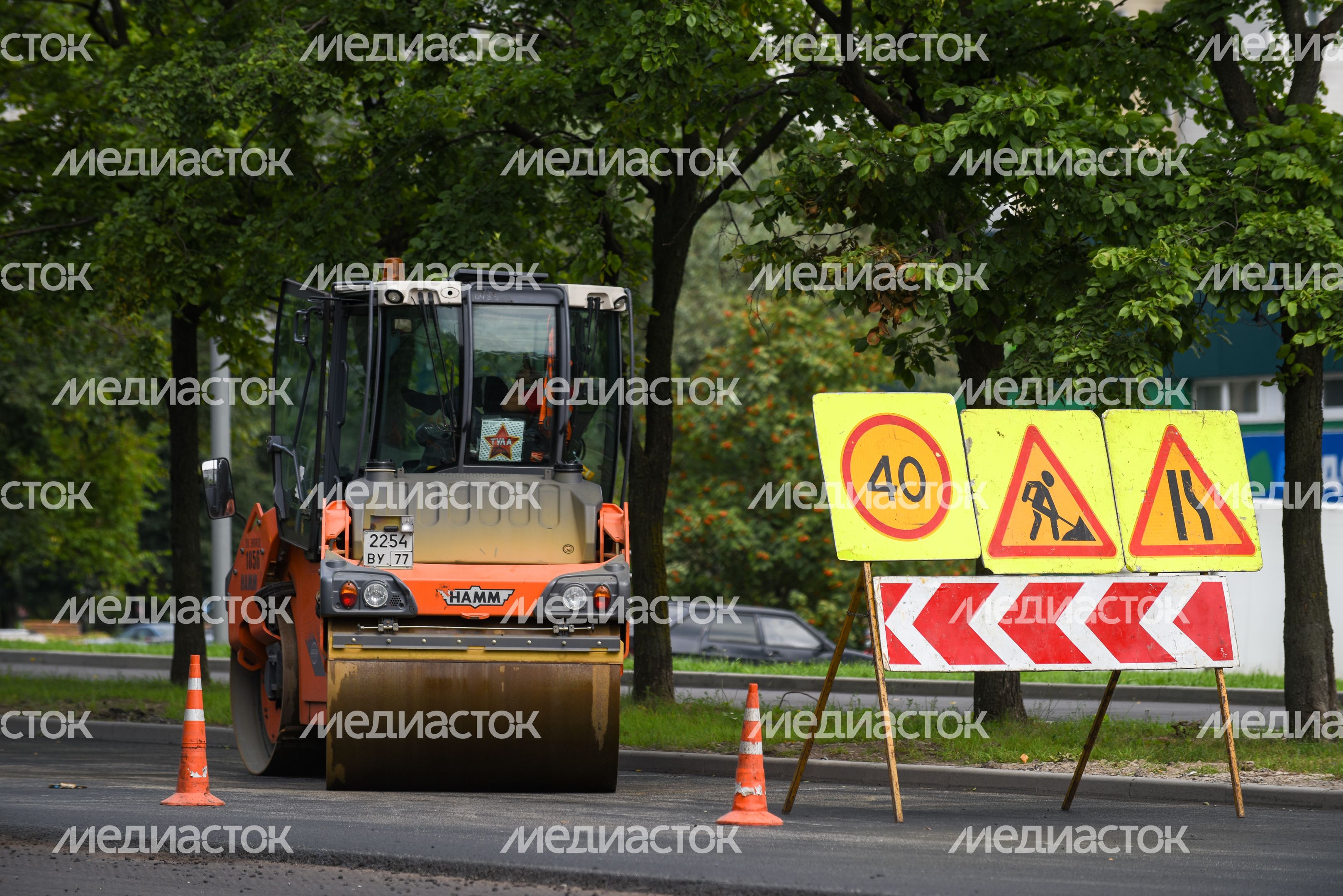 Дорожные работы в Москве