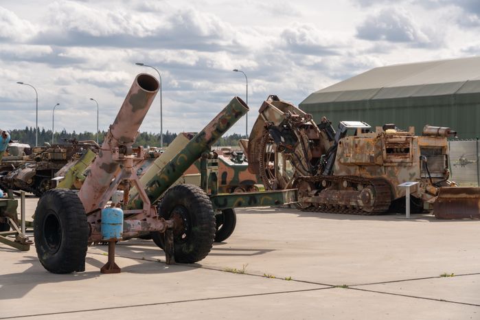 Трофеи сирийской армии на Музейной площадке №1 парка «Патриот»