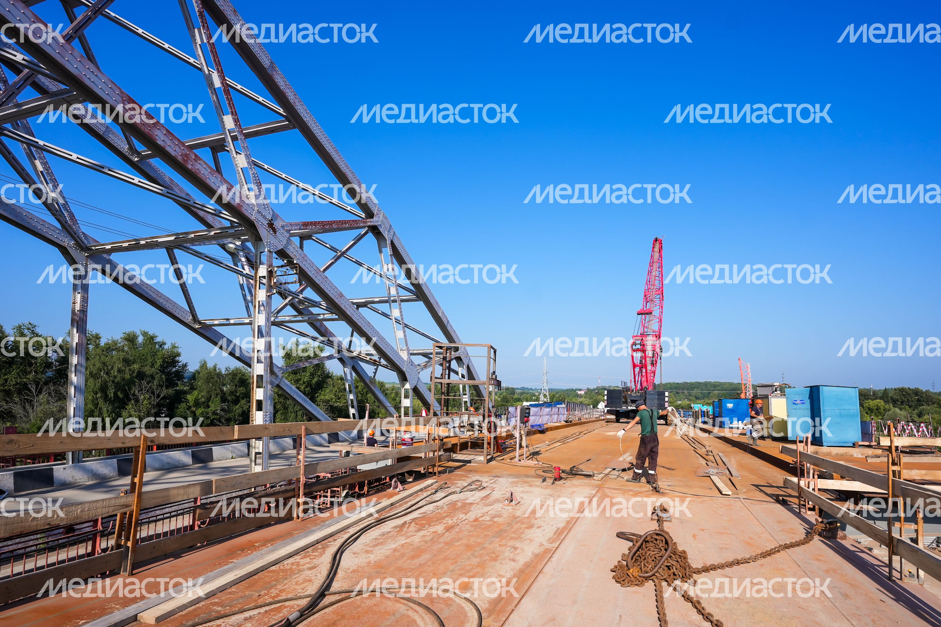 Возведение нового Рогачевского моста в Дмитрове