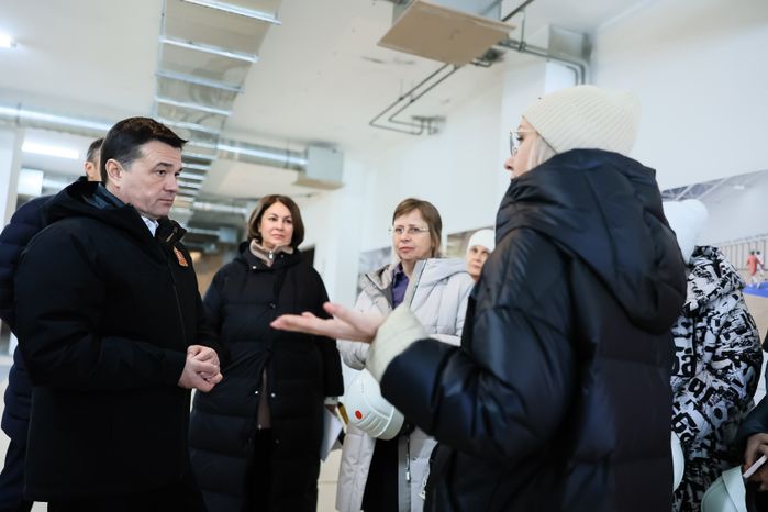 Проверка губернатором строительства школы в Люберцах