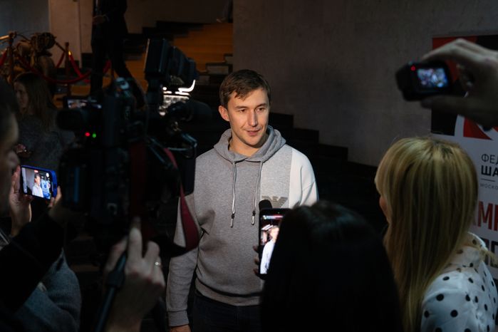 Шахматист Сергей Карякин на турнире по блицу в Ленинском округе