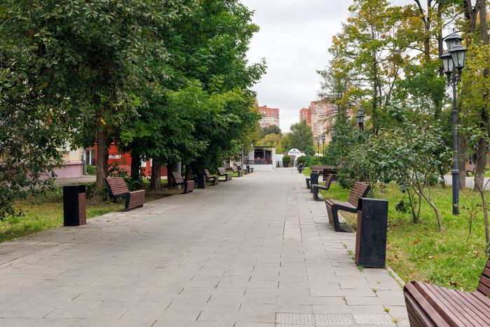 Площадь у Центрального дворца культуры на улице Пушкина в Щелково