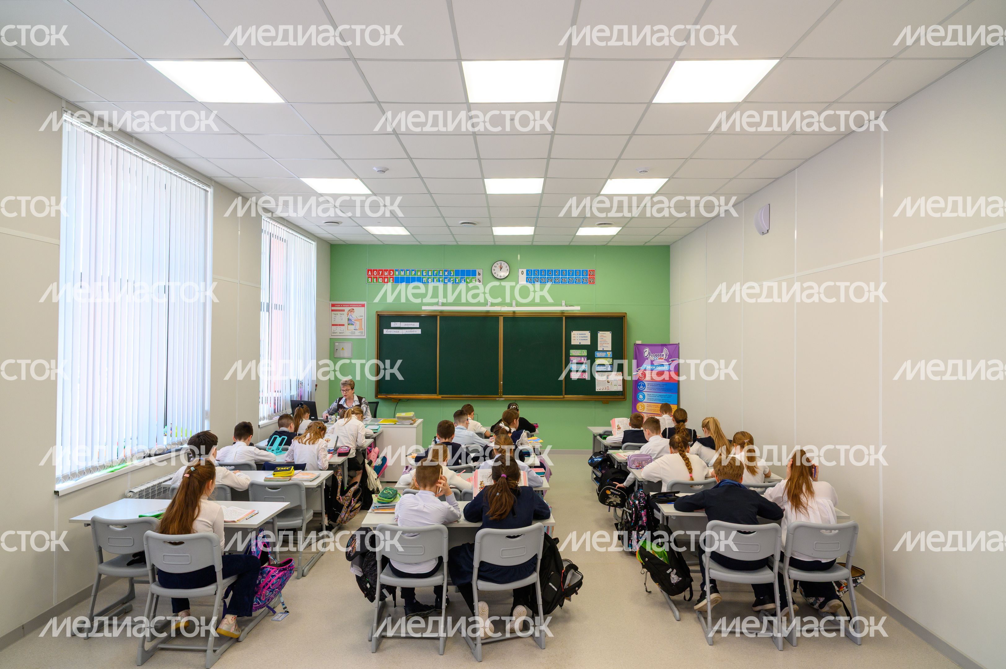 Учебный класс средней школы №14 после капитального ремонта в Коломне