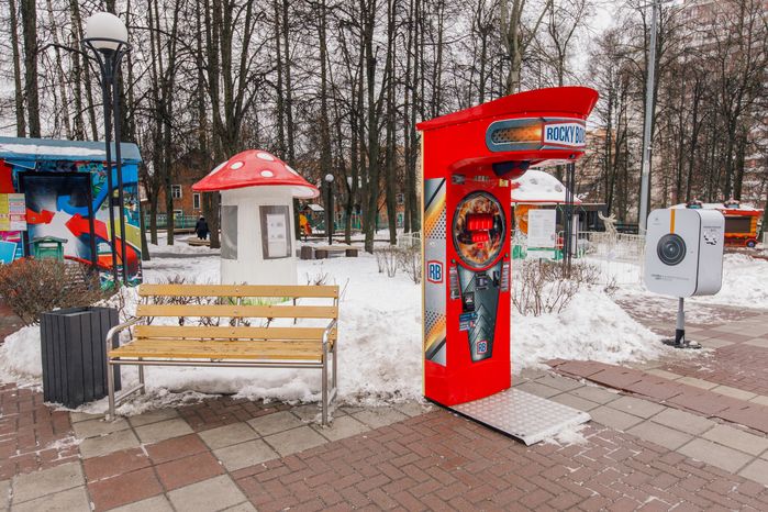 Центральный парк культуры и отдыха города Видное зимой