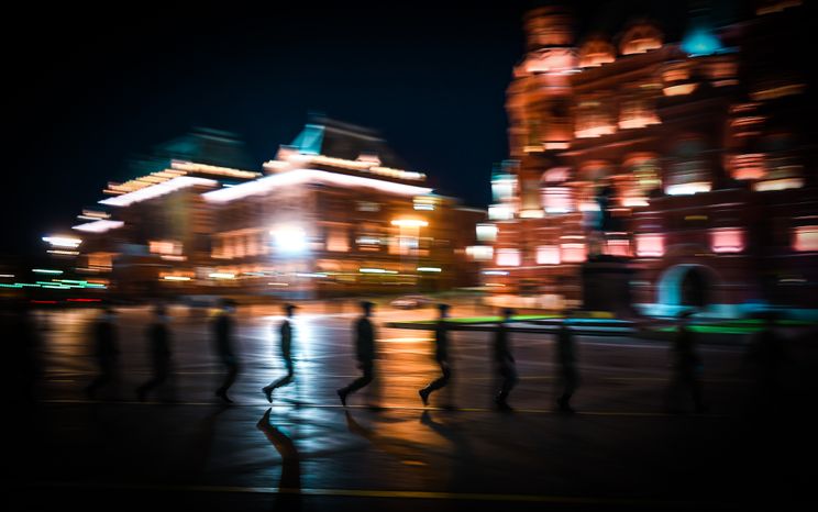 Пешая репетиция парада Победы в Москве