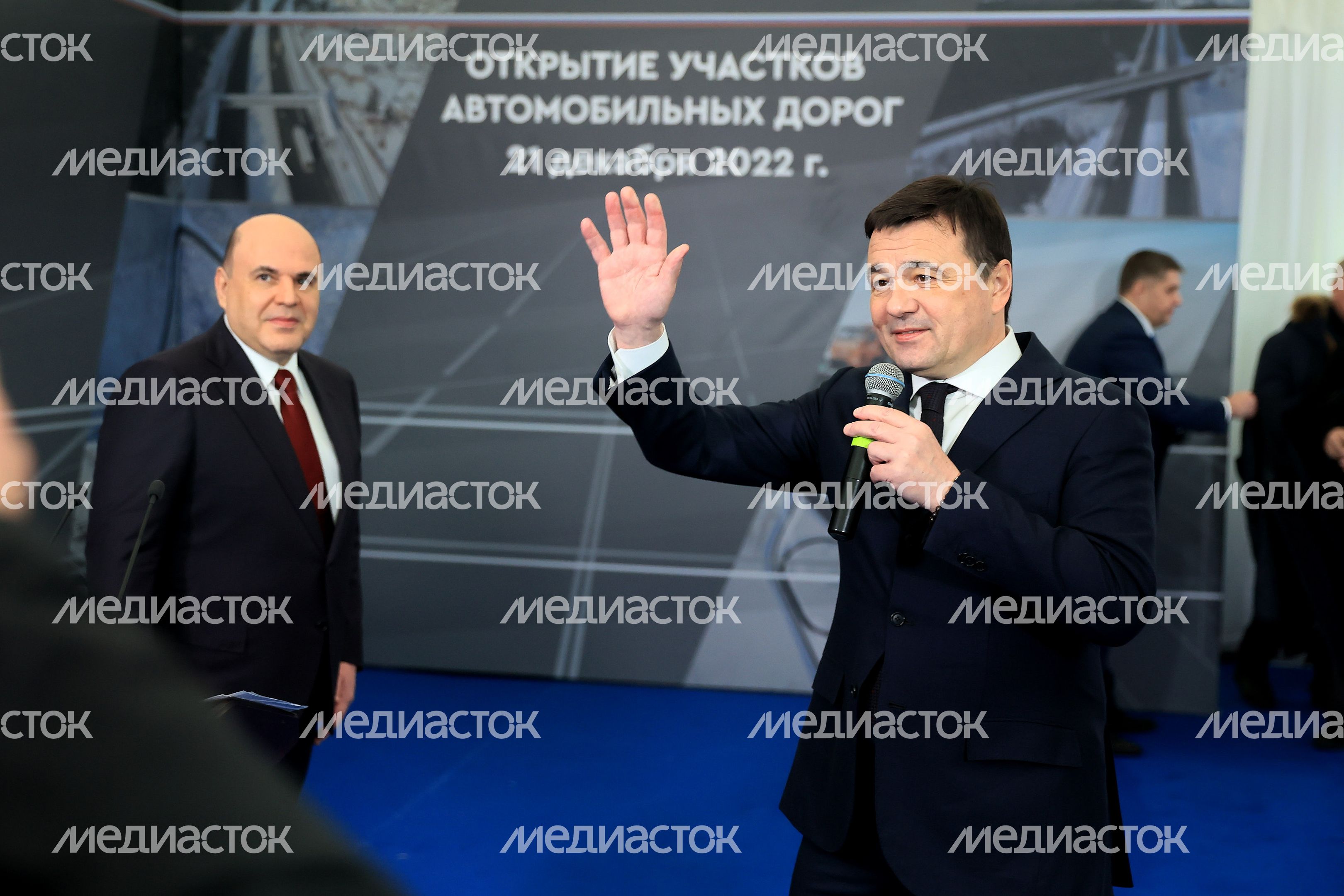 Торжественная церемония открытия дороги в Лобне с участием Губернатора Подмосковья