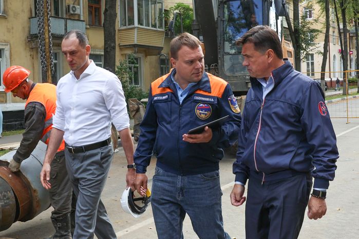 Андрей Воробьев проверил ход модернизации теплосетей в Ступино