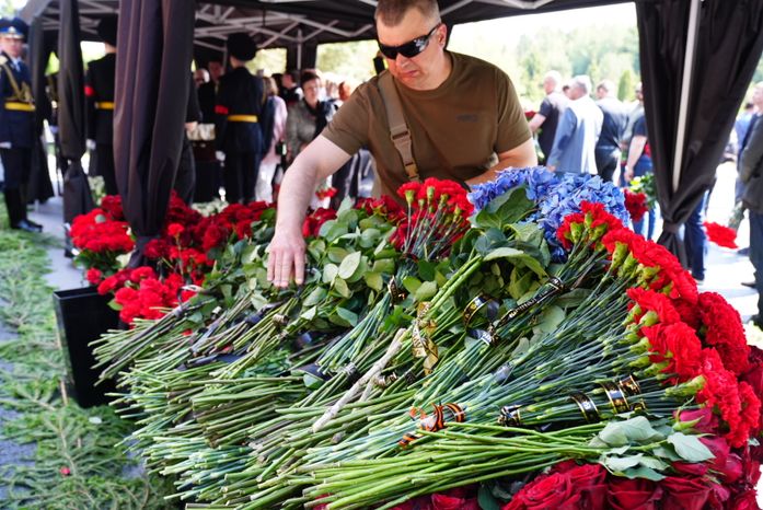 Прощание с участником СВО с участием Губернатора Подмосковья