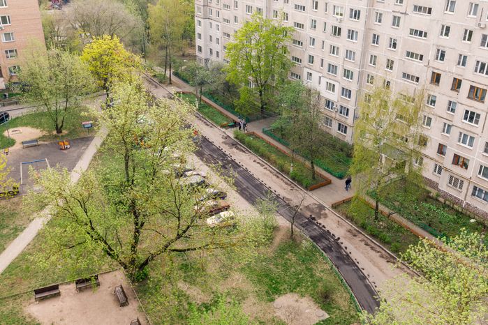Ямочный ремонт дорог во дворах Балашихи